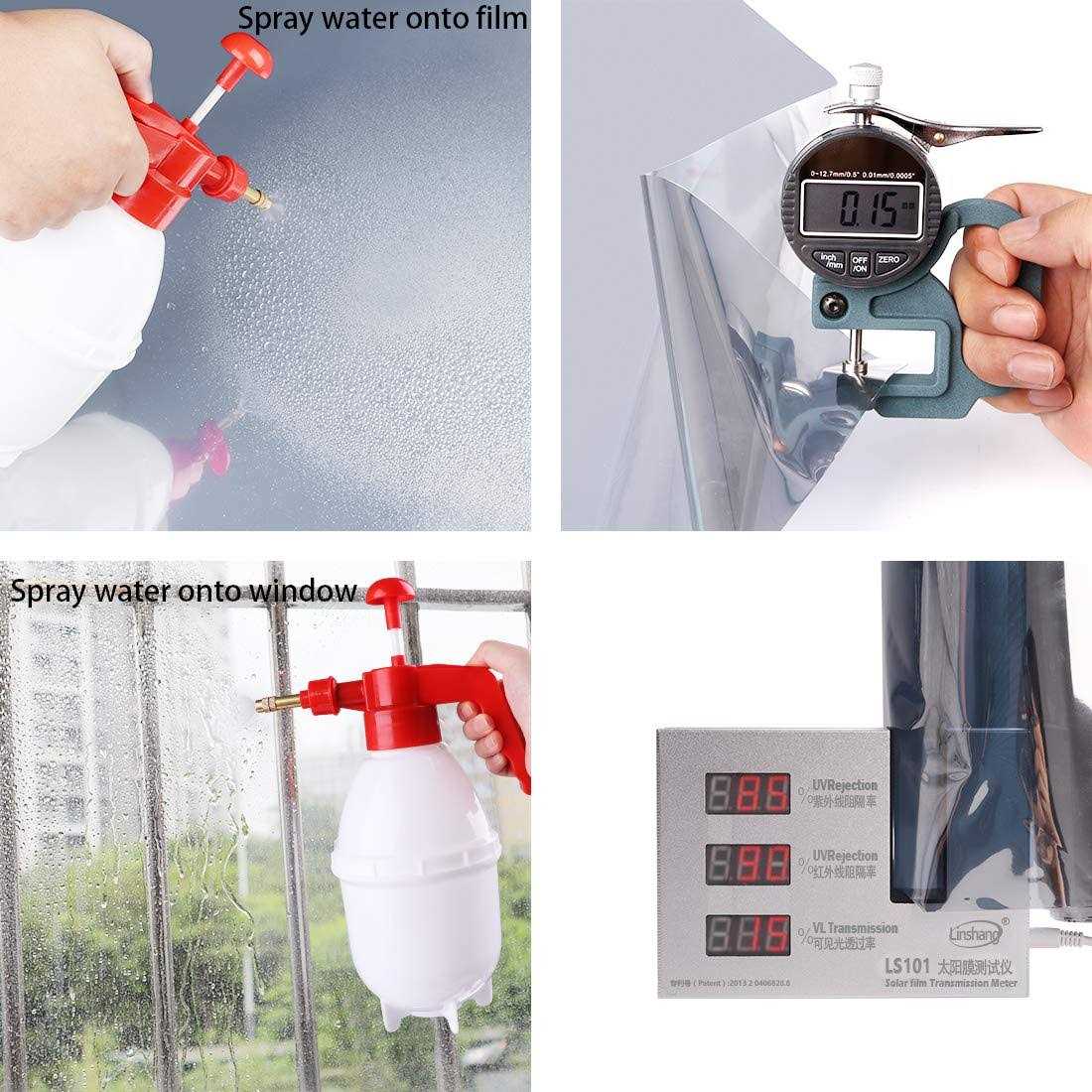 WPCTEV Window Film One Way Mirror Film Daytime Privacy Static Non-Adhesive Decorative Heat Control Anti UV Window Tint for Home and Office