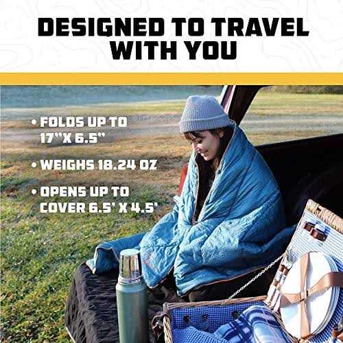 Wise Owl Outfitters Camping Blanket Packable & Waterproof Warm Camping Quilt