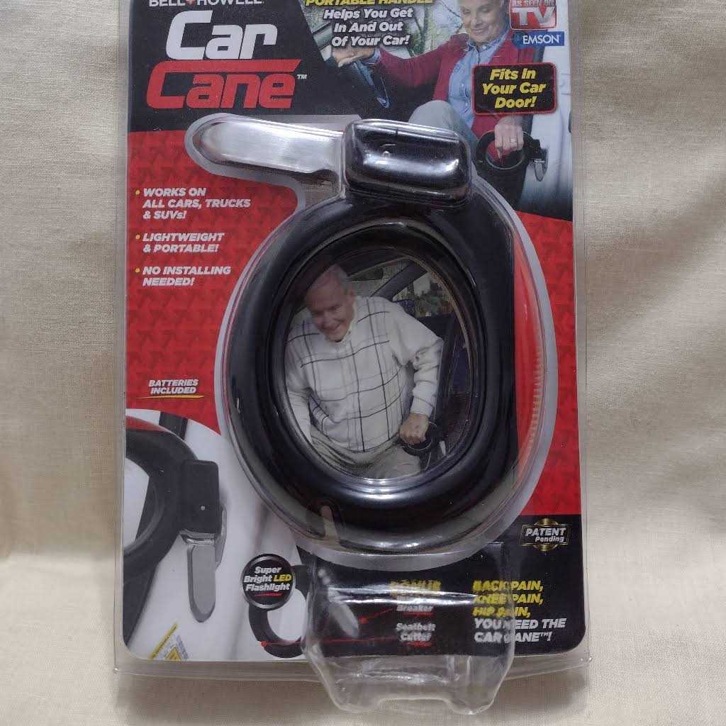 Car Cane, Mobility and Standing Aid with Built-in Flashlight