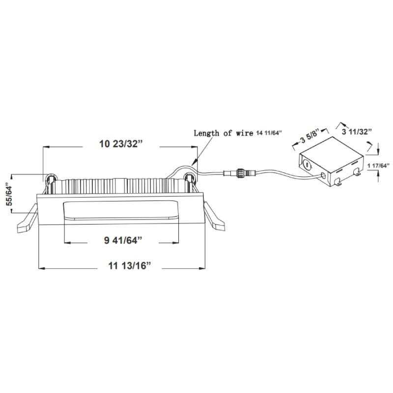 Westgate SSL12 12 LED Square Ultra Slim Recessed Light