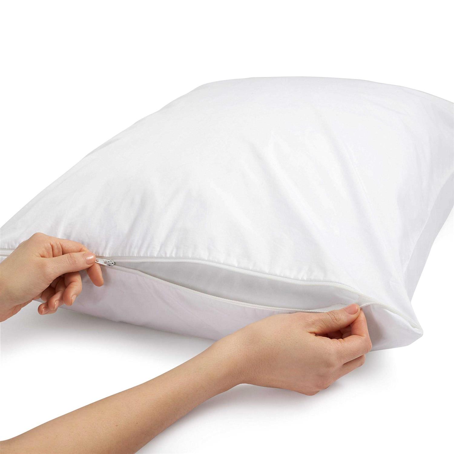 Amazon Basics 100% Cotton Hypoallergenic Pillow Protector Case