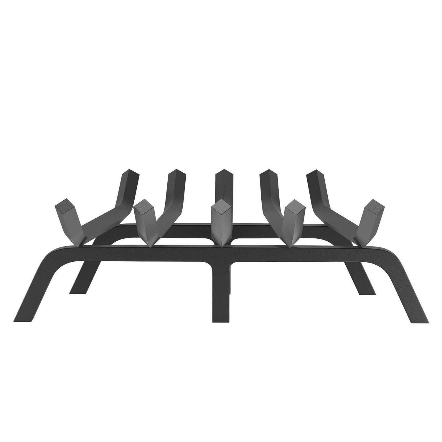 VEVOR Fireplace Log Grate Heavy-Duty Fireplace Grate Solid Powder-coated Steel Bars Log Firewood Burning Rack Holder
