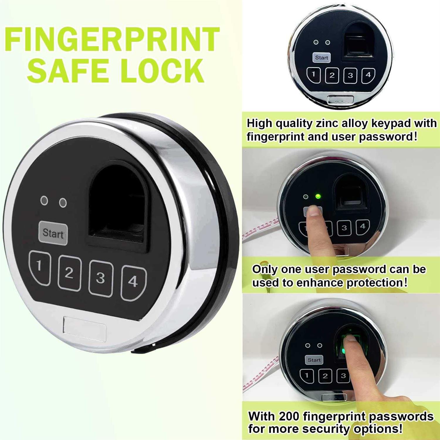 Wah LIN Parts EMP Fingerprint Safe Electronic Lock Biometric Gun Cabinet Lock Swing Bolt Gun Safe Lock