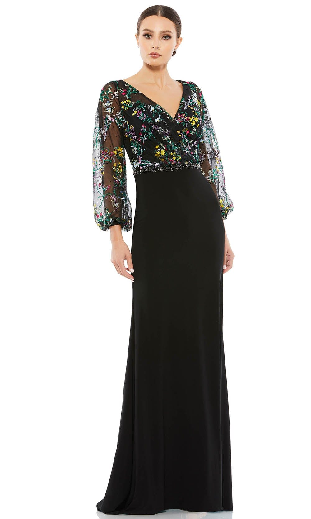 Puffed Sleeve Mother of the Groom Dress