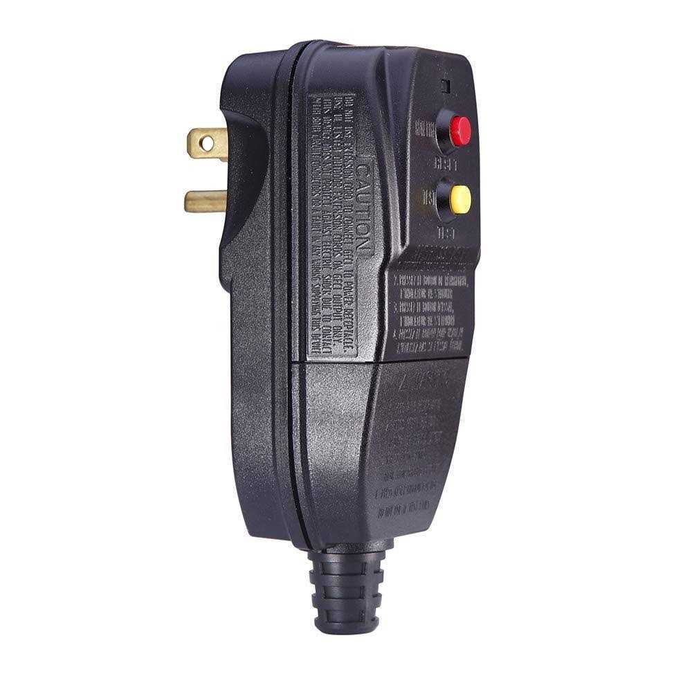 WELLONG Gfci Replacement Plug for Pressure Washer Pool Pump 15Amp 3 Prong Circuit Breaker Outdoor Waterproof Auto-reset 120v