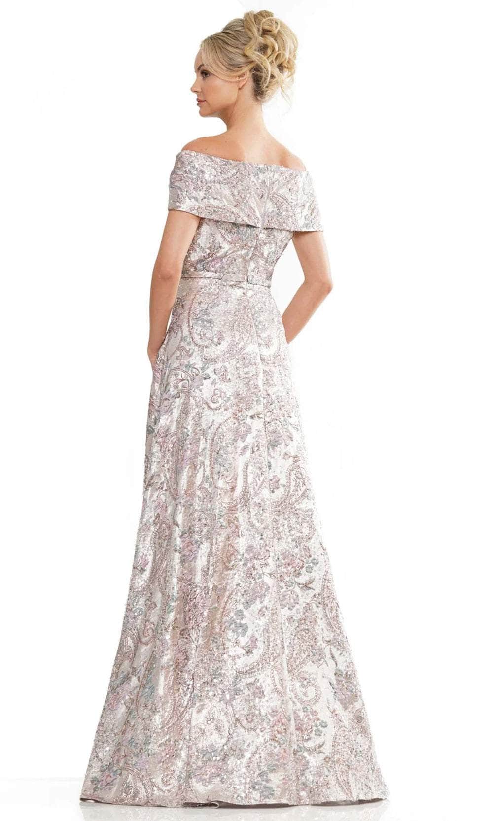 Off-Shoulder Jacquard Long Gown