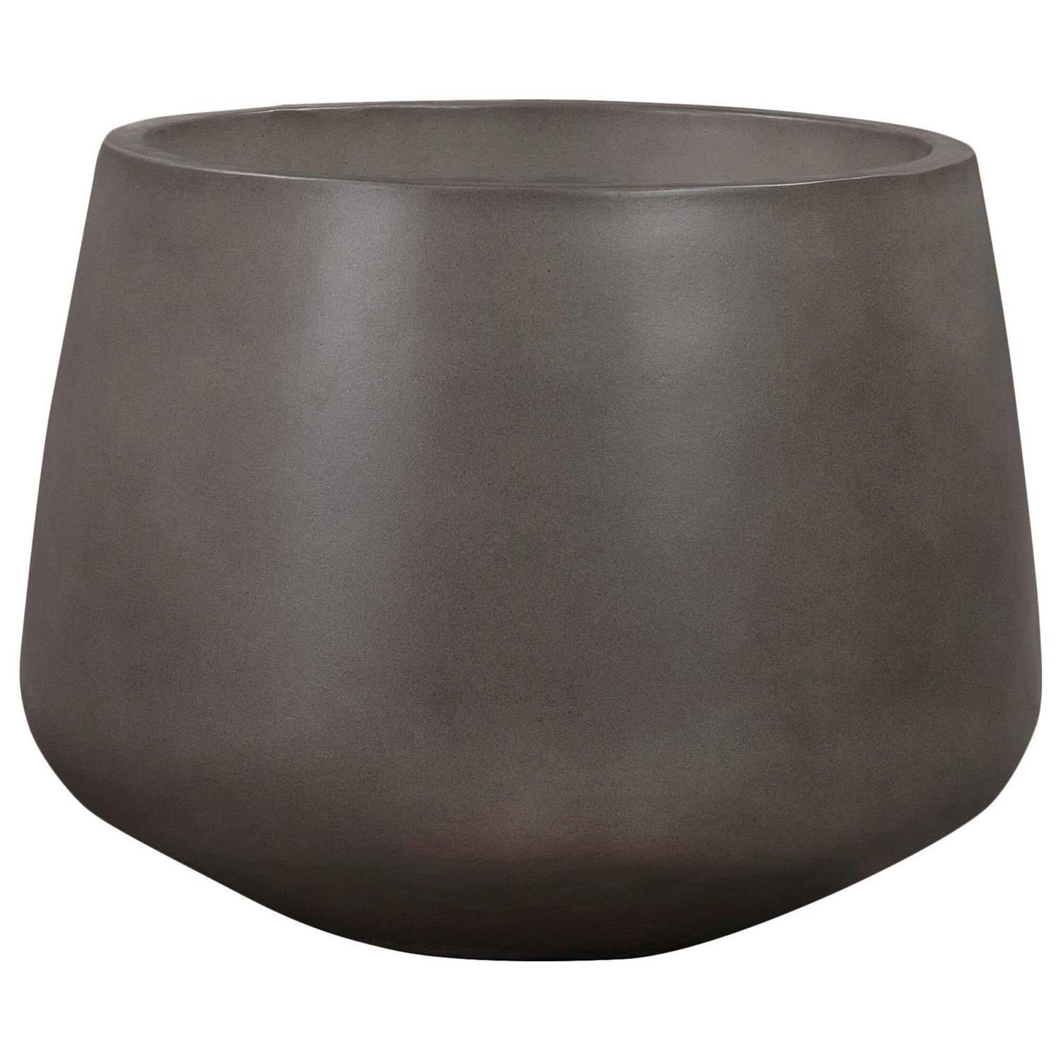 Amethyst Round Lightweight Concrete Indoor or Outdoor Planter Armen Living