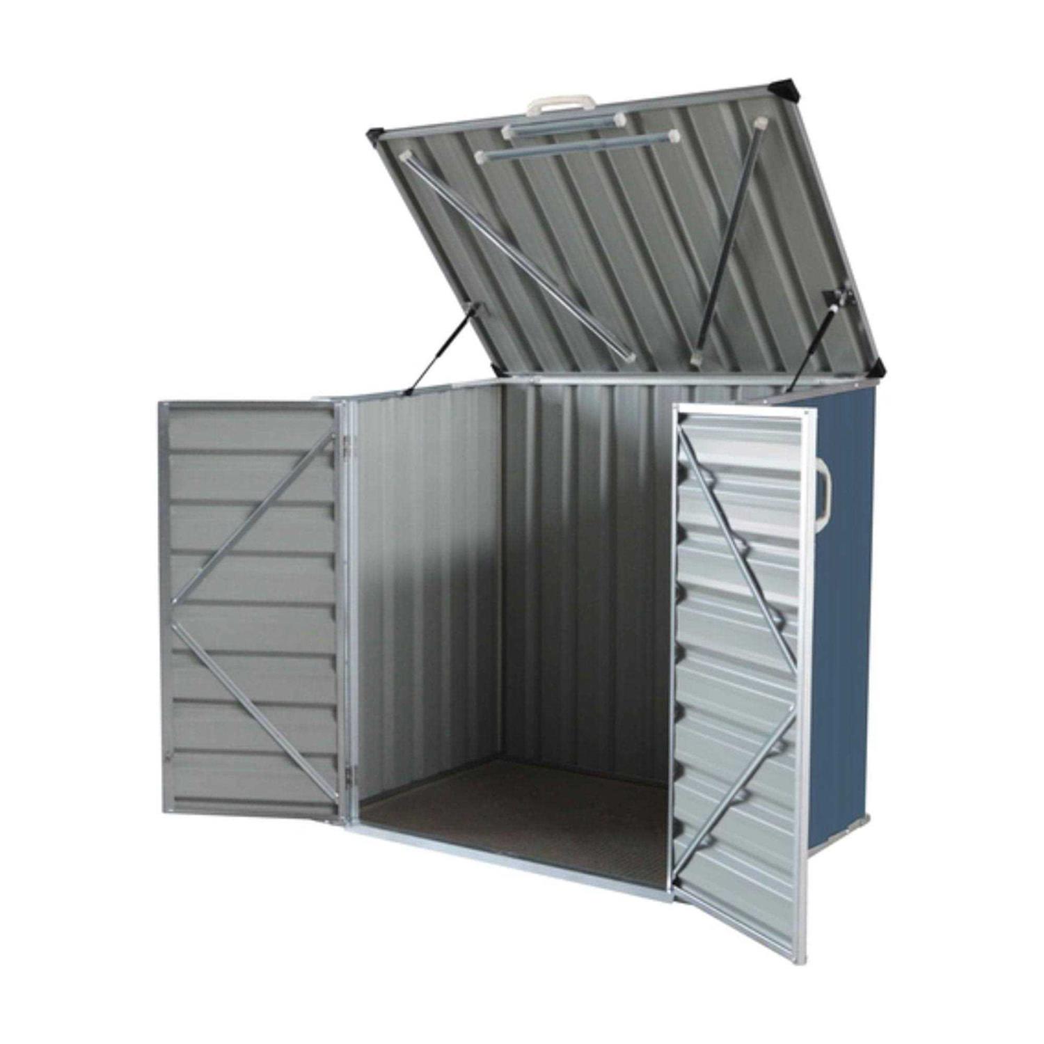 Build-Well 7838386 5 x 3 ft. Metal Horizontal Storage Shed without Floor Kit