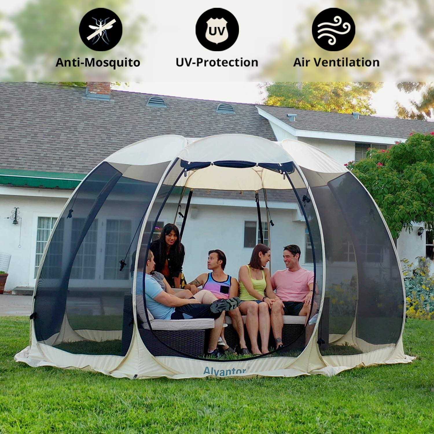 Alvantor Screen House Room Camping Tent Outdoor Canopy Pop Up Sun Shade Shelter Mesh Walls Not Waterproof