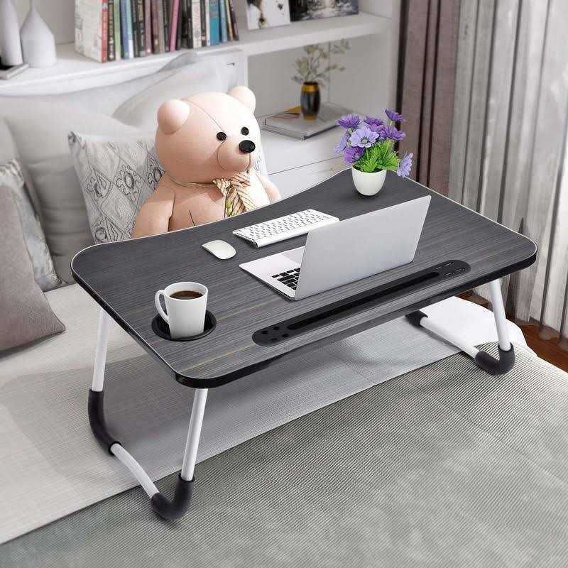 Slendor Laptop Desk Laptop Bed Stand Foldable Laptop Table Folding Breakfast Tray Portable Lap Standing Desk Reading and Writing Holder with Drawer