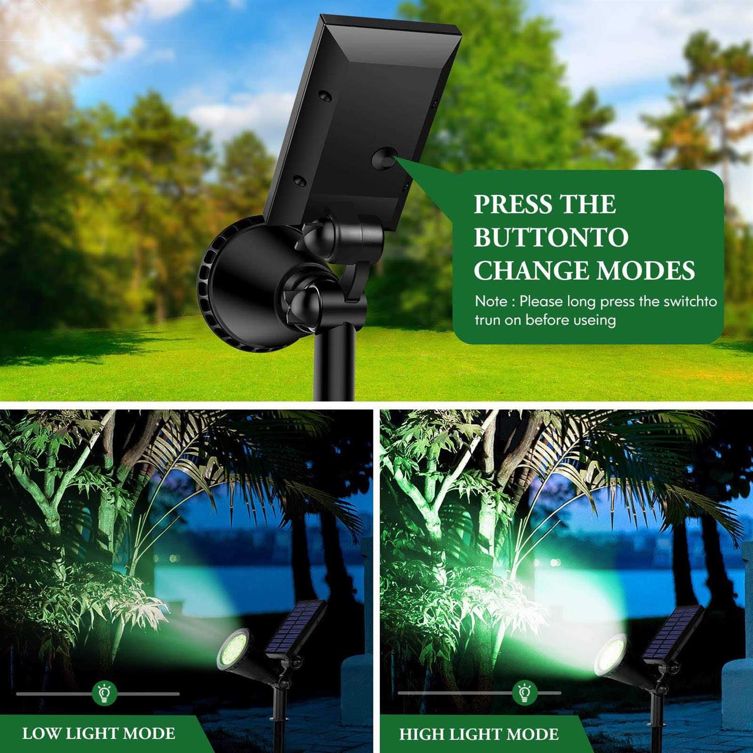 ALES 800 Lumen Solar spot Lights Outdoor,Solar spotlights Outdoor Waterproof,Solar Flood Landscape Pathway Lights for Tree