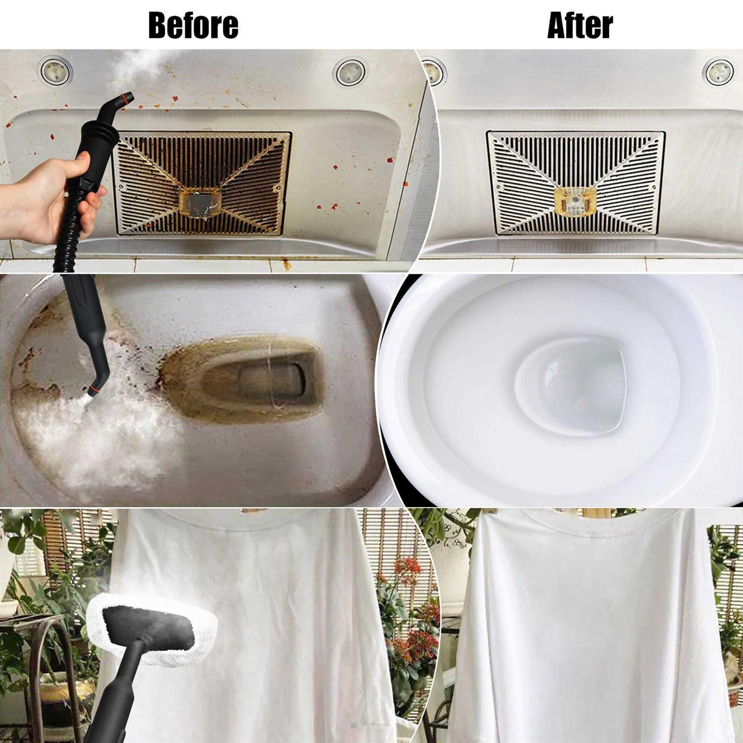 1400W Multipurpose Pressurized Steam Cleaner Mop W/17 Pieces Accessories