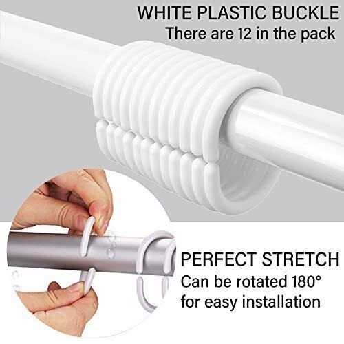 ZTTXL Floral Shower Curtain Abstract Shower Polyester Fabric Printed Shower Curtain Set for Bathroom with Hooks