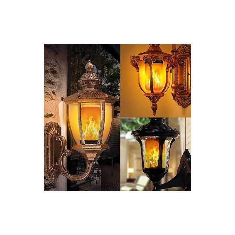 Y- Stop Led Flame Effect Fire Light Bulb Upgraded 4 Modes Flickering Fire Christmas Decorations Lights