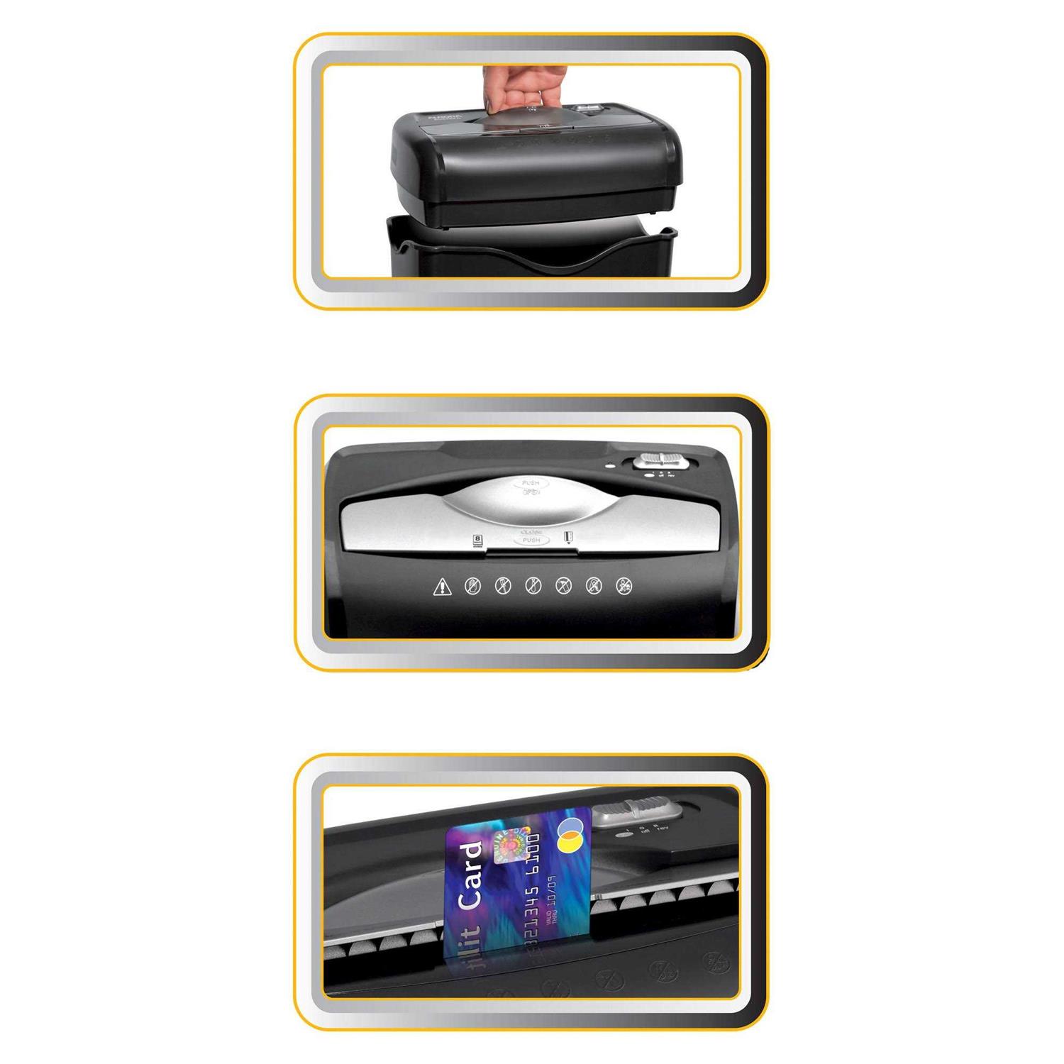 Aurora as890c 8-Sheet Cross-Cut Paper/Credit Card Shredder with Basket