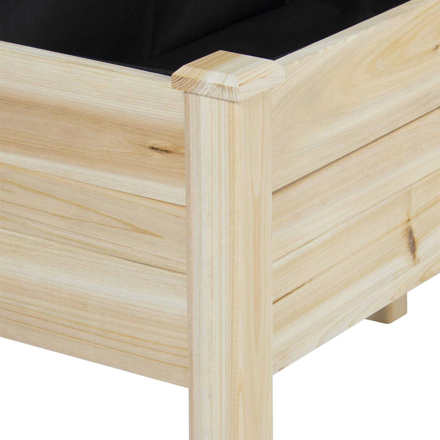 Best Choice Products 48x24x30in Raised Garden Bed Elevated Wood Planter Box Stand for Backyard