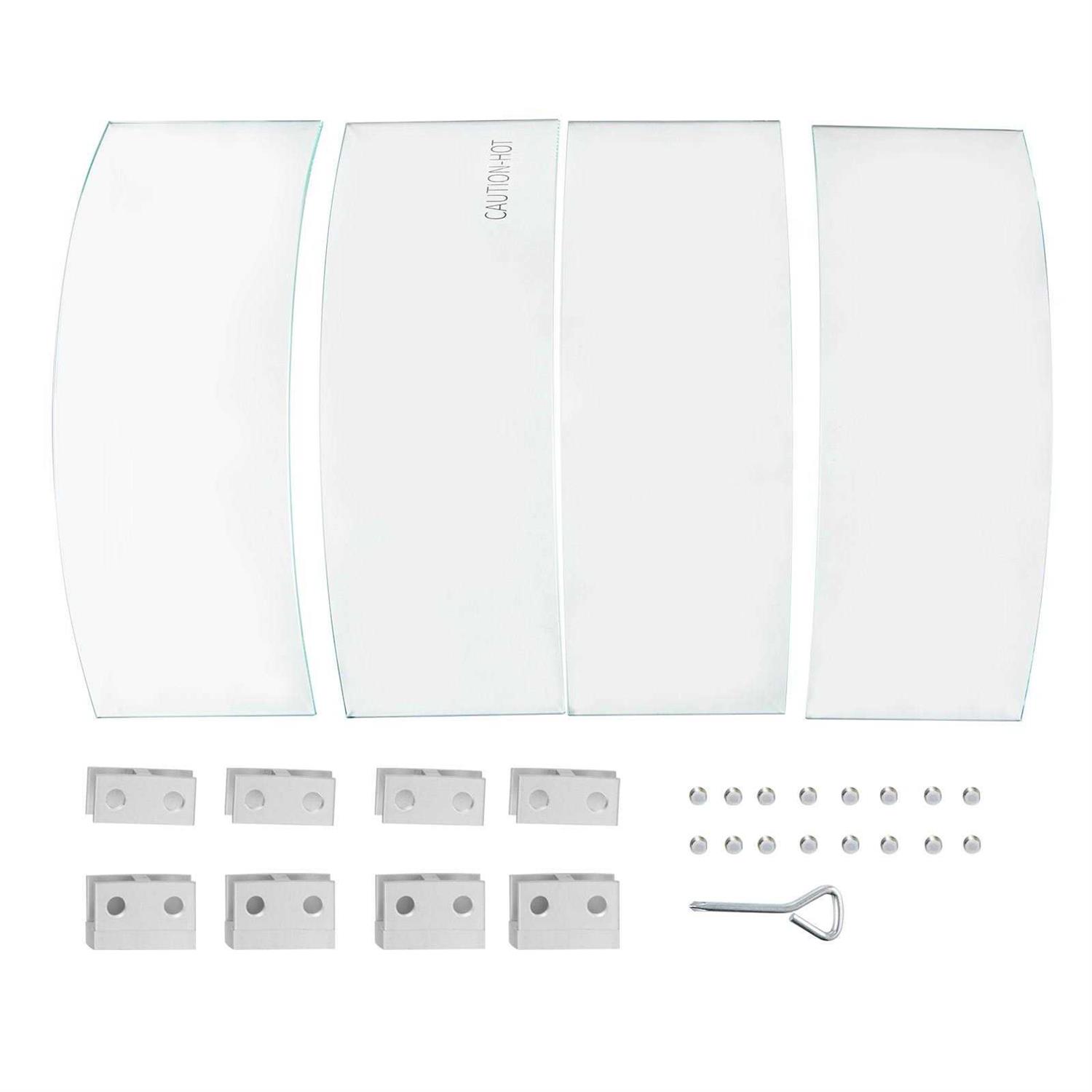 VEVOR Fire Pit Wind Guard Glass Flame Guard