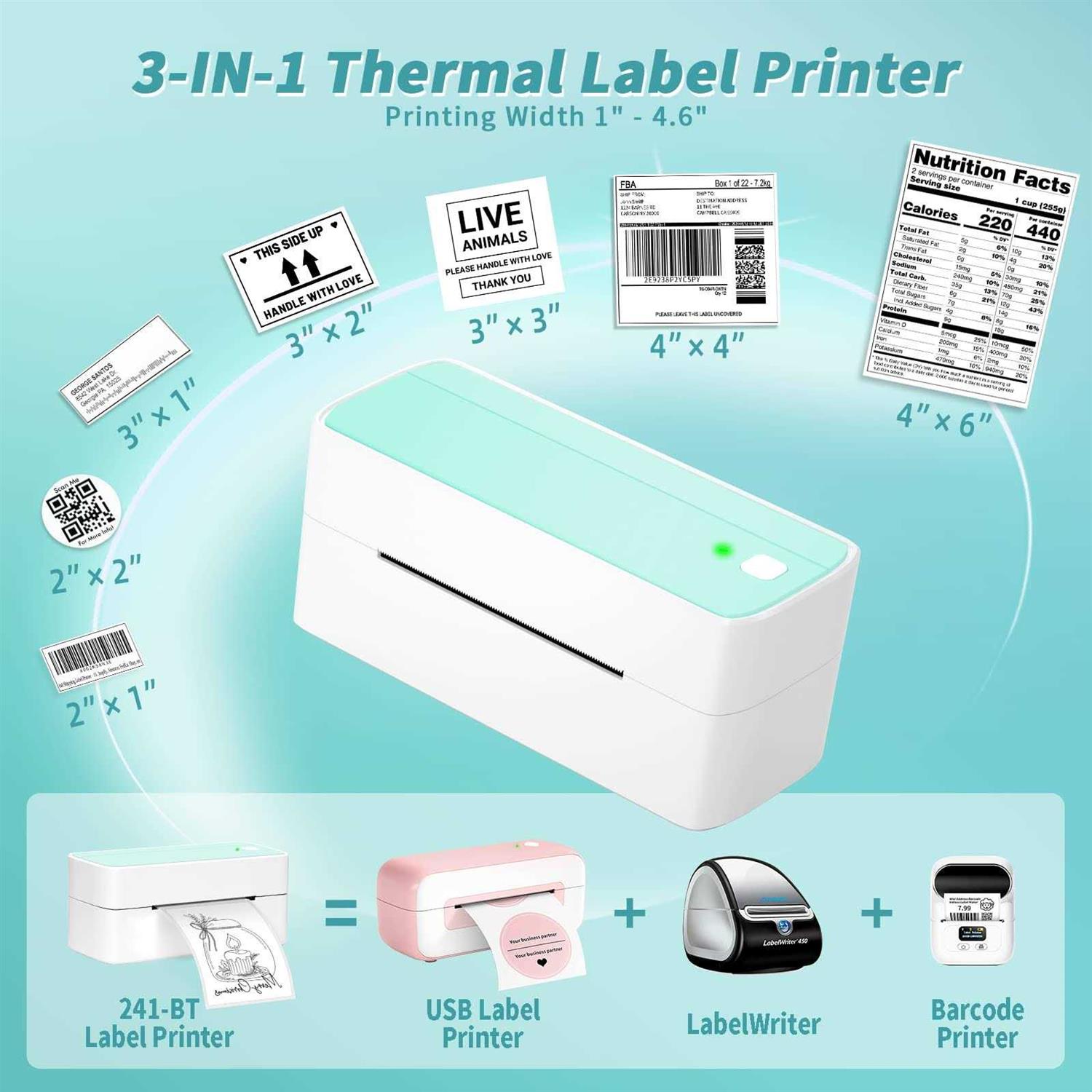 ASprink Bluetooth Thermal Shipping Label Printer