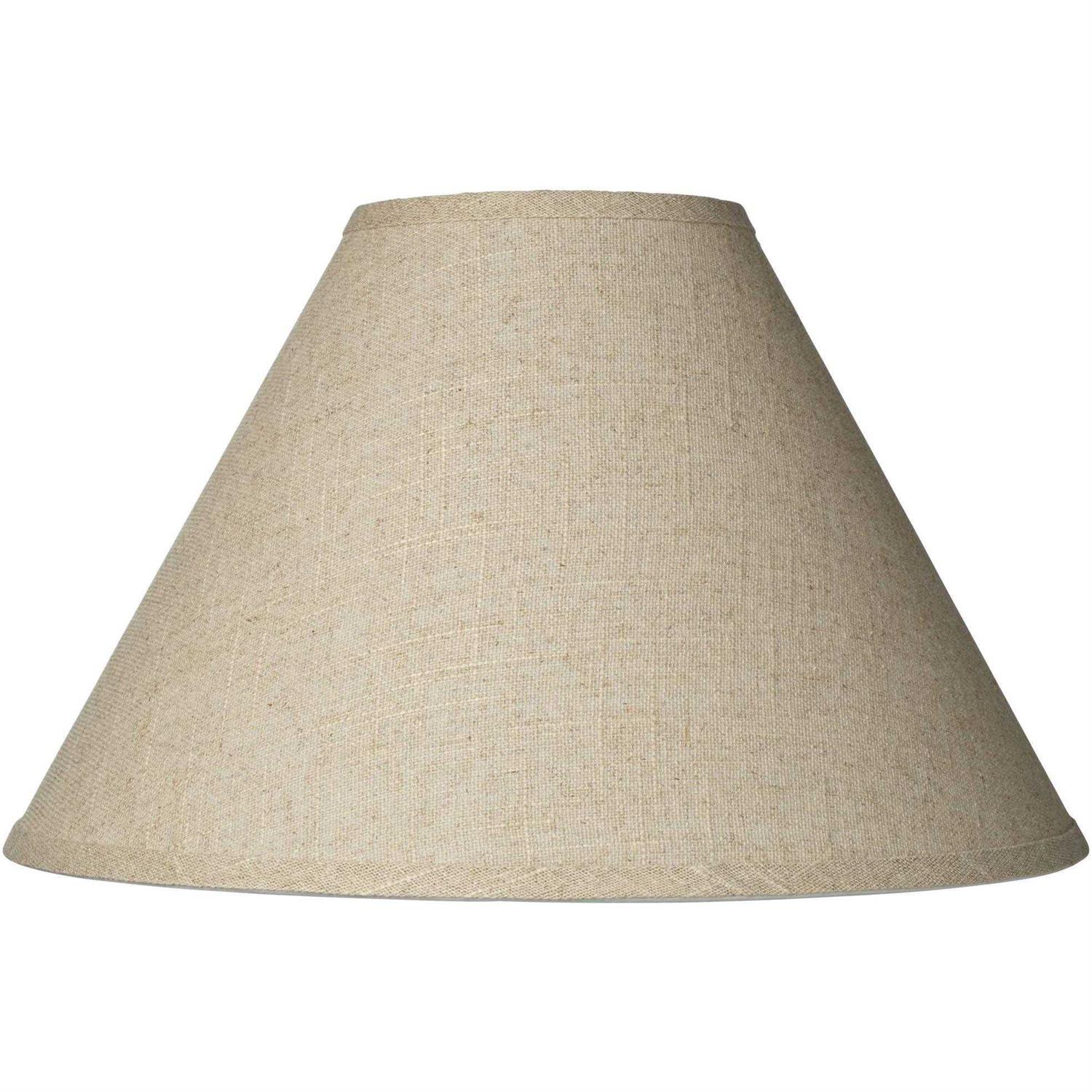 Springcrest Fine Burlap Empire Lamp Shade Top x Bottom x Slant Replacement with Harp and Finial