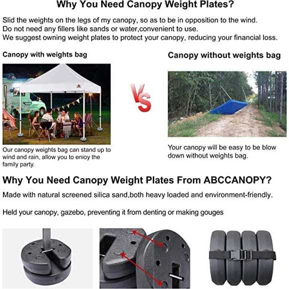 Abccanopy Canopy Weights with Lock Design No
