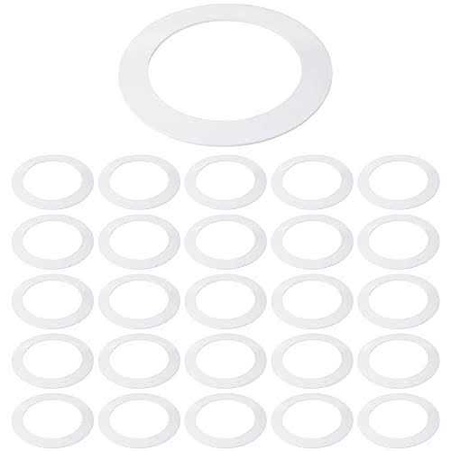USGL 5 Pack Gloss White Goof Trim Ring for 8 Inch Recessed Can Lighting Down Light