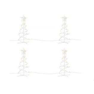 18 in. Warm White Spiral Tree LED Pathway Lights Home Accents Holiday