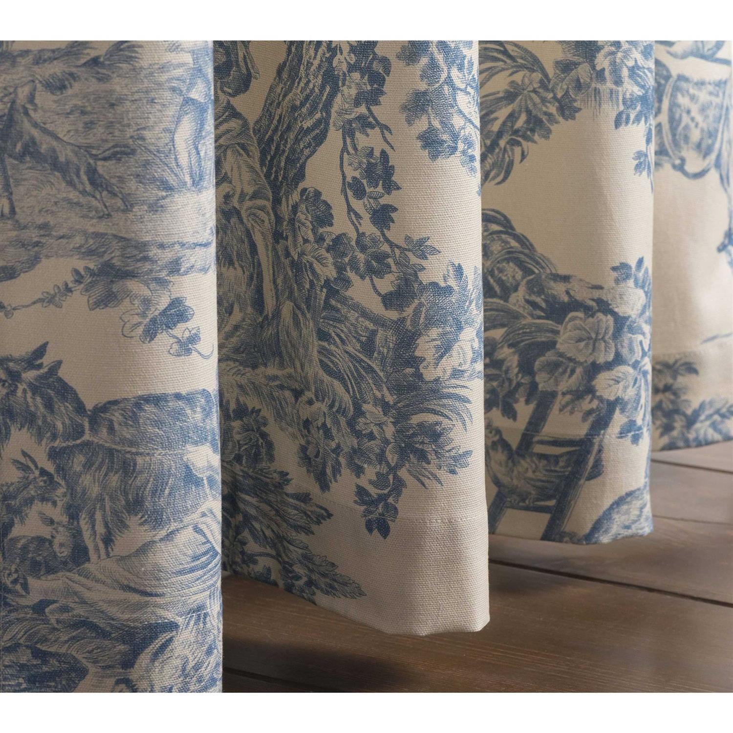 100% Cotton Toile Semi-Sheer Rod Pocket Single Curtain Panel Maison d’ Hermine Curtain