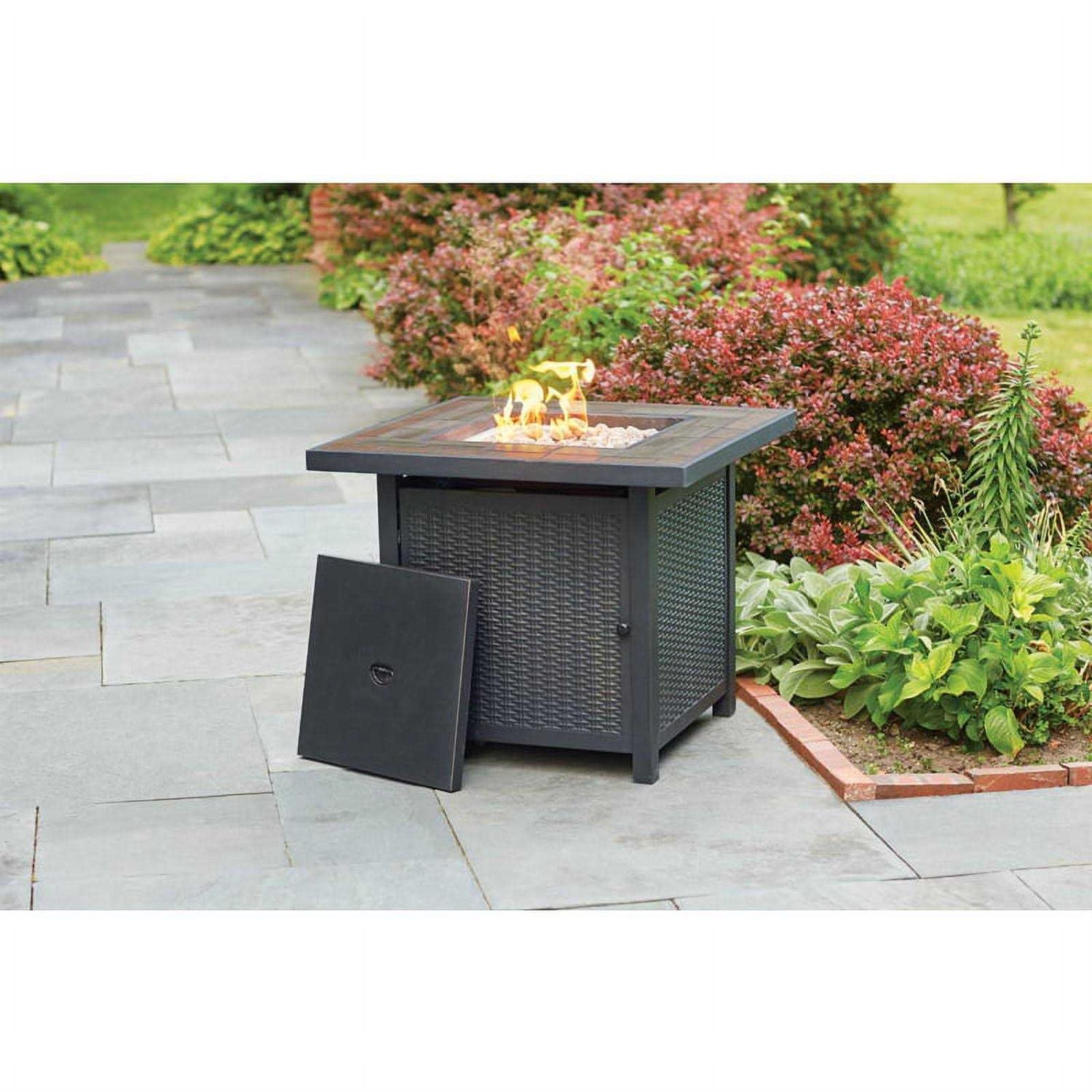 Living Accents Square Propane Fire Pit SRGF11626B