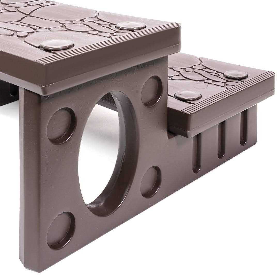 XtremepowerUS Multi Purpose 2-Step Spa Hot Tub Pool RV Campers Deck Steps