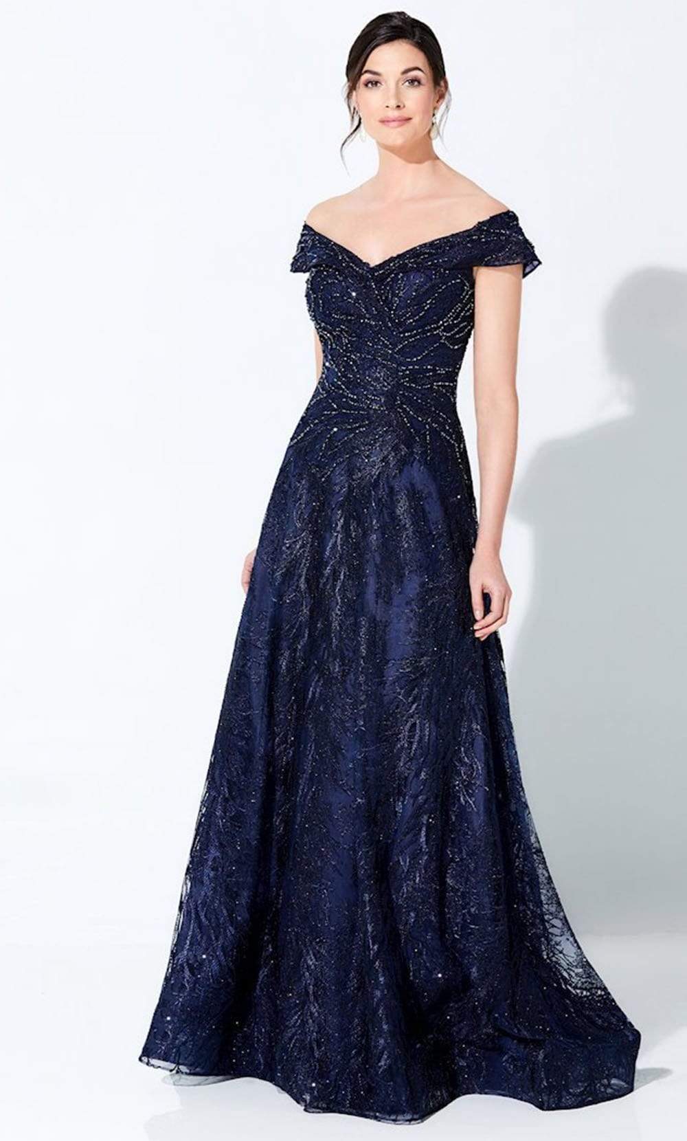 220D24 Off-Shoulder Mother of the Bride Gown