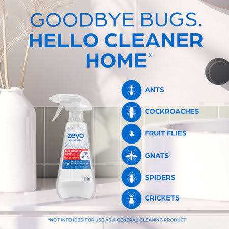 Zevo Multi-Insect Killer – Ant, Roach, Fly Spray 12oz, Size: 12 Fl Oz Pack of 3, Red