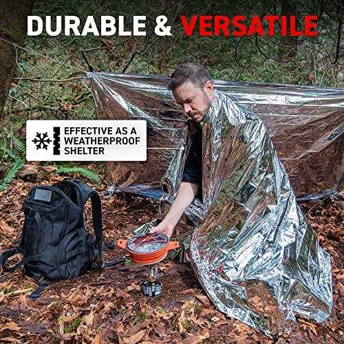 72 Hrs Mil-spec Emergency Mylar Thermal Space Survival Blankets