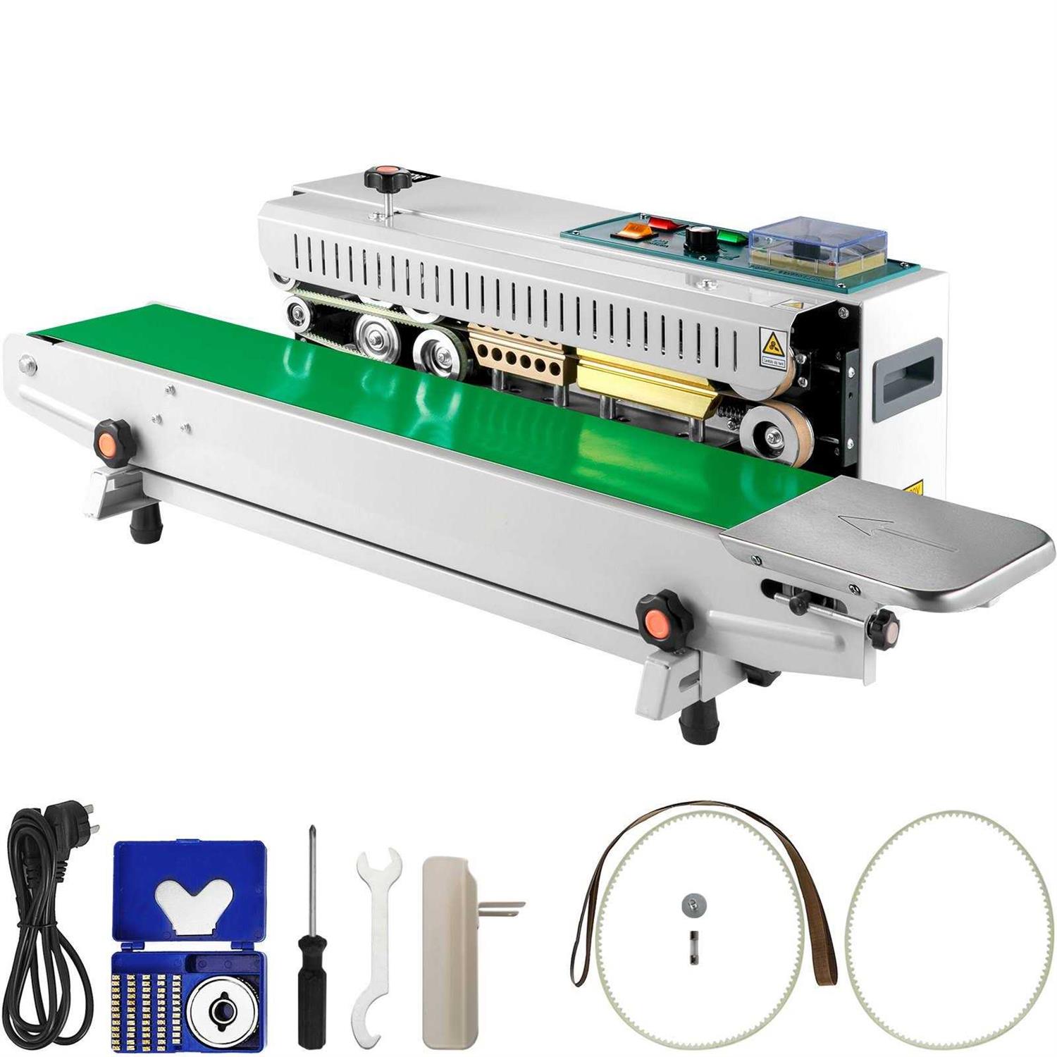 VEVOR Auto Continuous Sealing Machine Horizontal Sealer Plastic Pvc Membrane Bag Film Band Sealer FKJFR900WSBM00001V1
