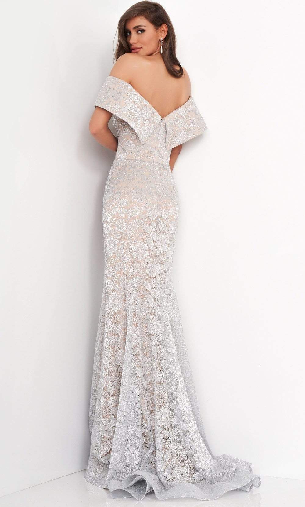 02905 Off-Shoulder Lace Mermaid Evening Dress
