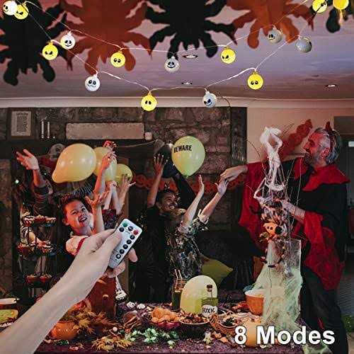 AOTIBO Nightmare Christmas String Lights Outdoor Christmas Decorations Battery Operated Xmas Lights with Remote
