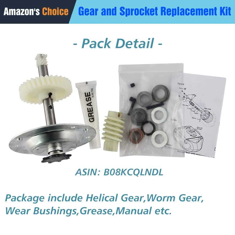 X X-HOUSE Gear and Sprocket Kit 041C4220A Replacement for Liftmaster Chamberlain Sears Craftsman Garage Opener Parts,Include Helical Gear,Worm Gear,Wear
