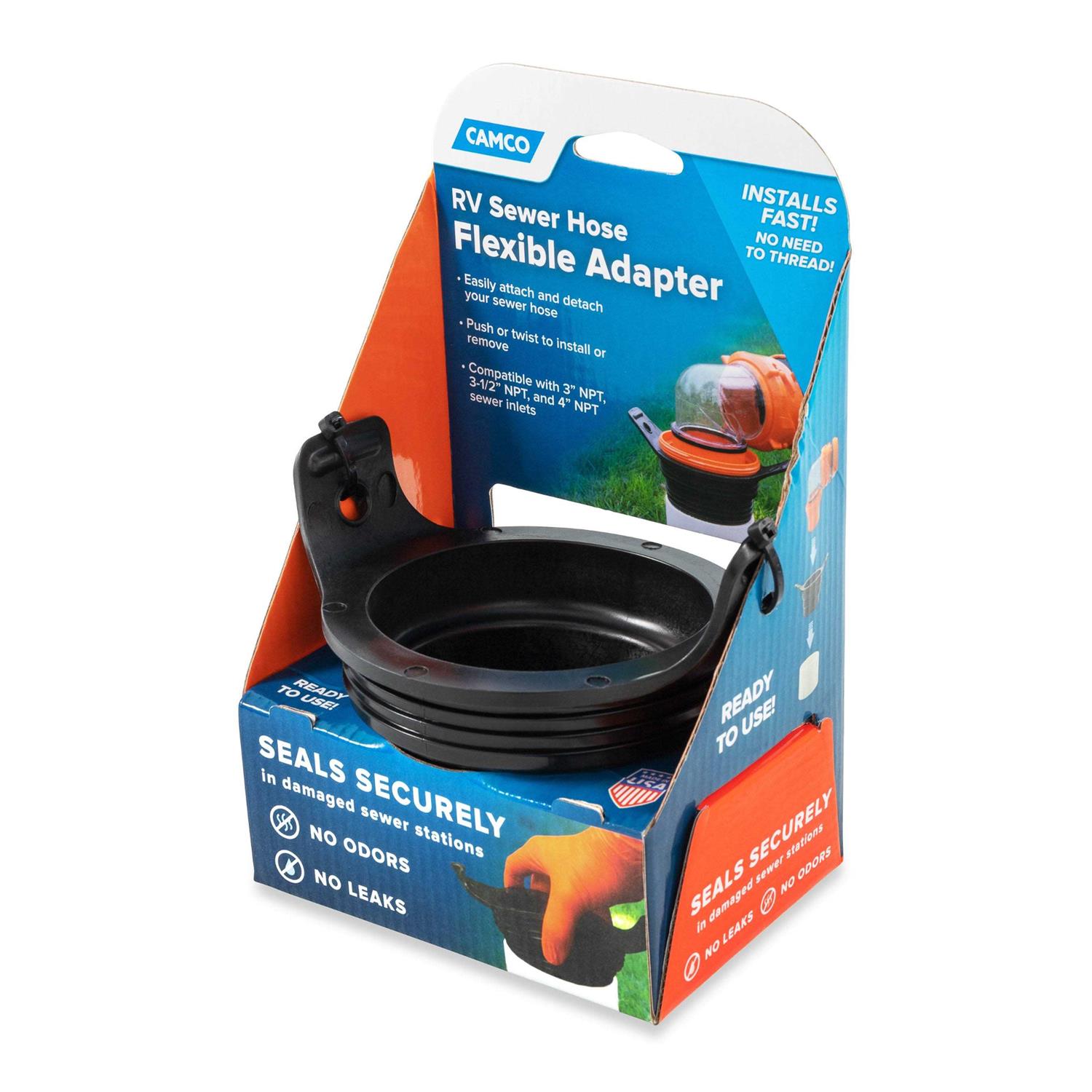 Camco Flexible 3-in-1 Sewer Hose Seal 39318