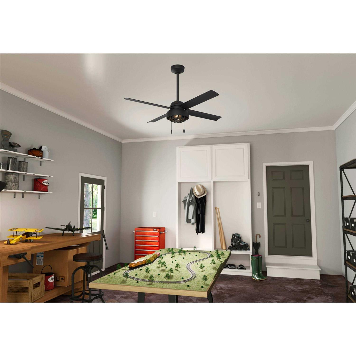 52 Hunter Spring Mill Outdoor Ceiling Fan with LED Module 50336