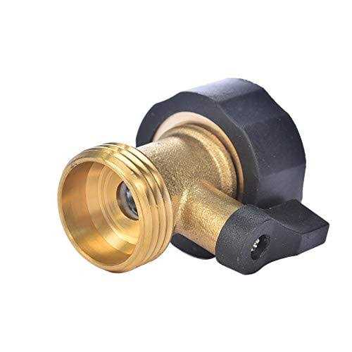 3/4 Brass Garden Hose Shut Off Valve,1-Way Restricted-Flow Water Shut-Off