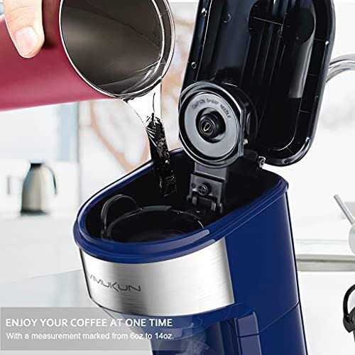 Vimukun Single Serve Coffee Maker, Coffee Brewer for K-Cup Single Cup Capsule and Ground Coffee
