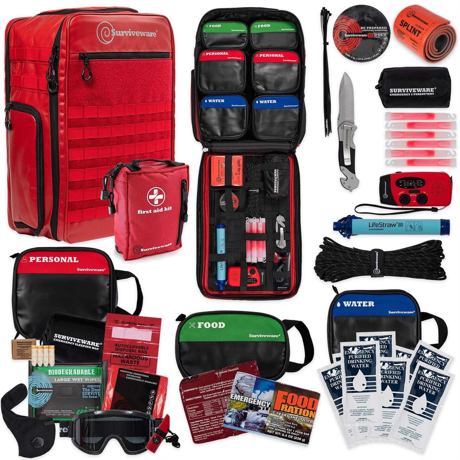 Surviveware 72-Hour Emergency Preparedness Survival Backpack
