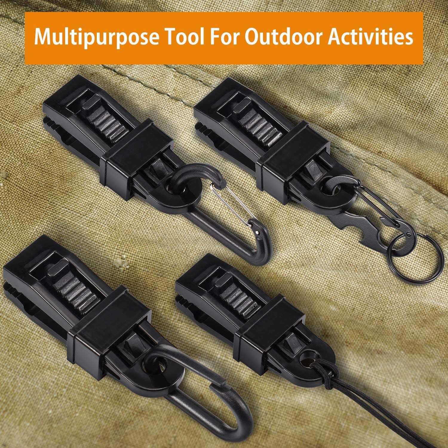Tarp Clip Crocodile Mouth Multipurpose Secures Clamp with Strong Lock Grip Clamp Trap Clip Camping Clamp Clip Tighten Lock Grip Tent Snap