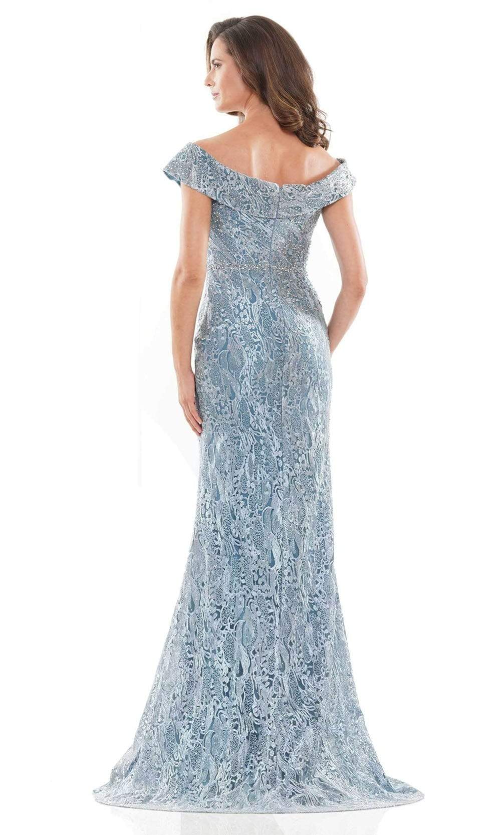 RD2740 Off Shoulder Ornate Lace Gown