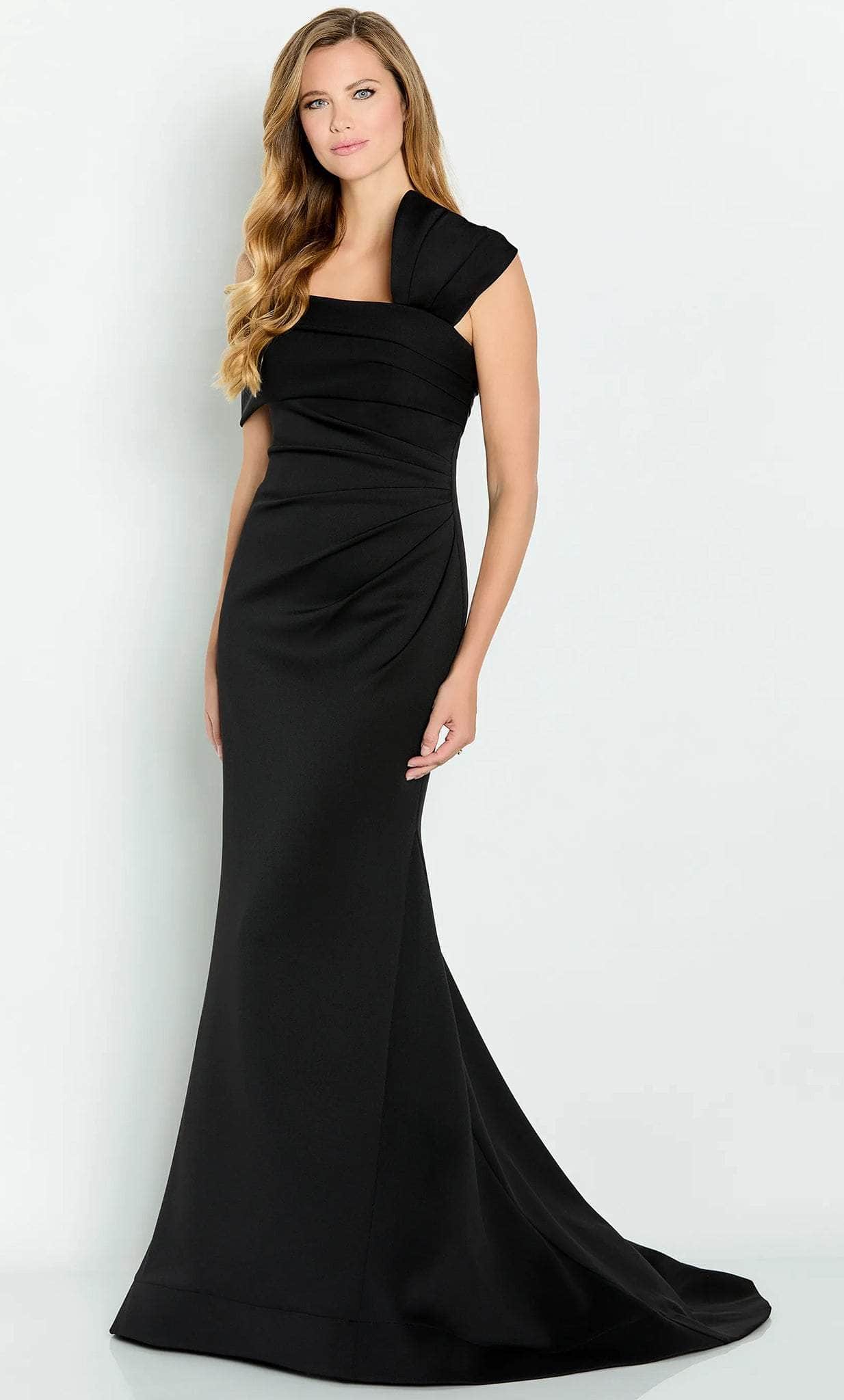 Draped Asymmetrical Evening Gown