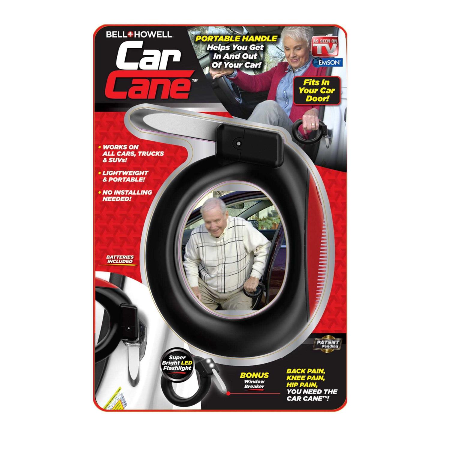 Car Cane, Mobility and Standing Aid with Built-in Flashlight