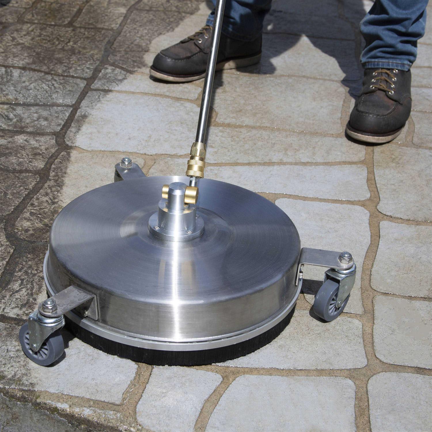 SurfaceMaxx 14.5-in 4500 PSI Rotating Surface Cleaner for Gas Pressure Washers Stainless Steel