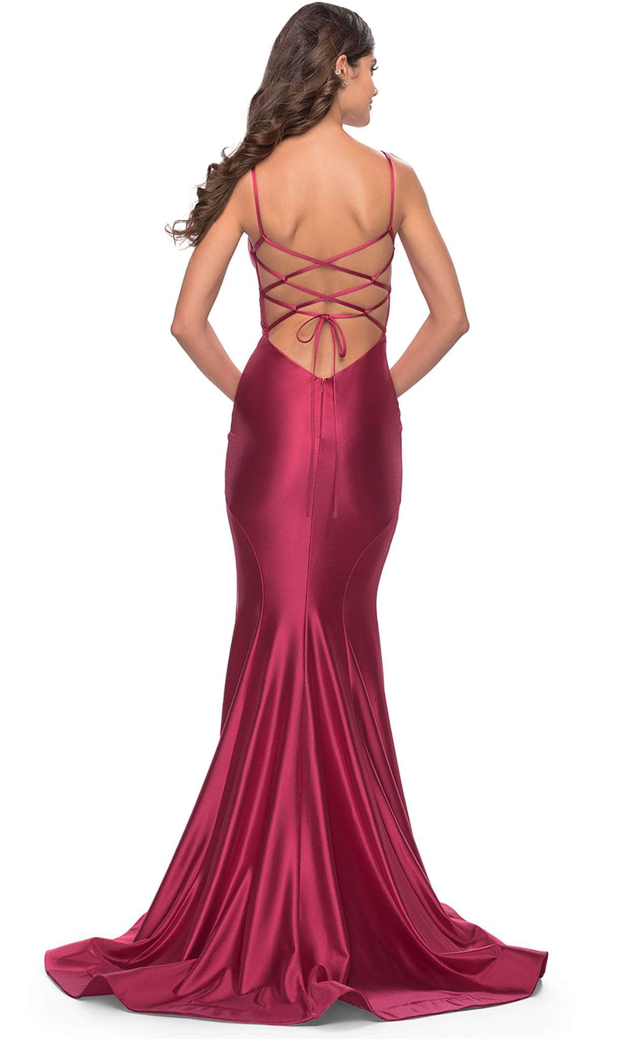 V-Neckline Mermaid Evening Dress