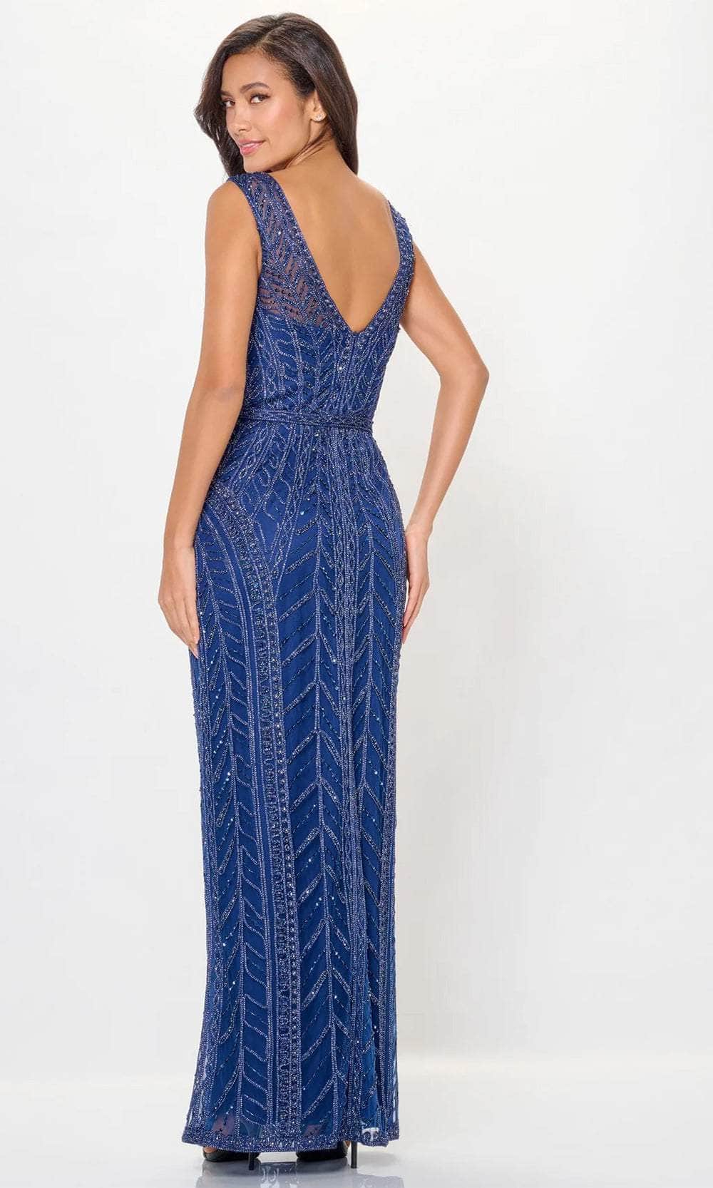 Beaded Sheath Evening Dress