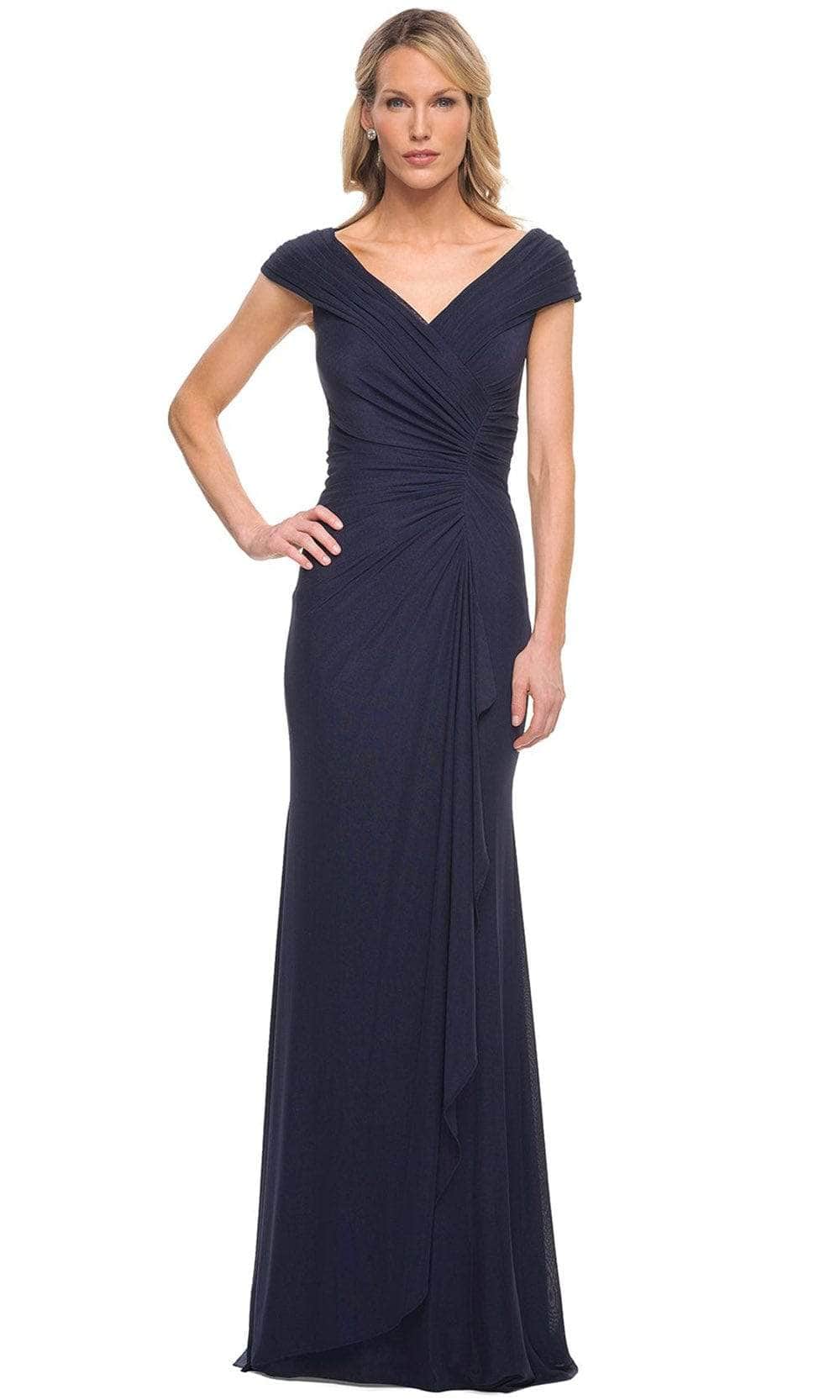 Ruched Bodice Column Formal Gown