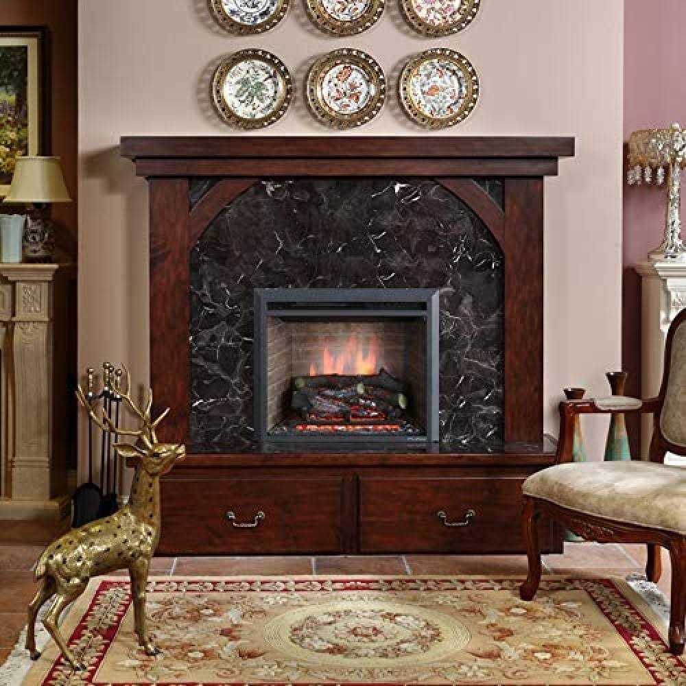 Puraflame Western Electric Fireplace Insert with Fire Crackling Sound Remote Control
